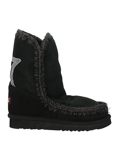 MOU Stiefelette Schwarz Schafleder