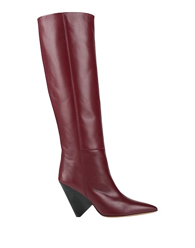 ISABEL MARANT Boots Burgundy 100% Calfskin
