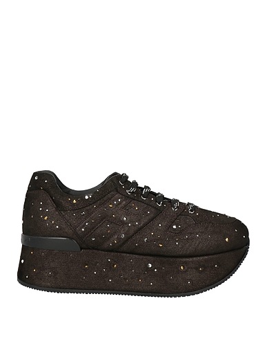 HOGAN Sneakers Dark brown Goat skin