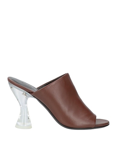BY FAR Sandals Chocolate brown Leather