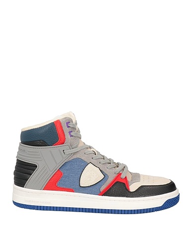 PHILIPPE MODEL Sneakers Beige Leather, Textile fibers