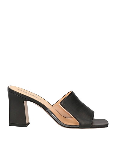 FABIO RUSCONI Sandalen Schwarz Leder, Plexiglas®