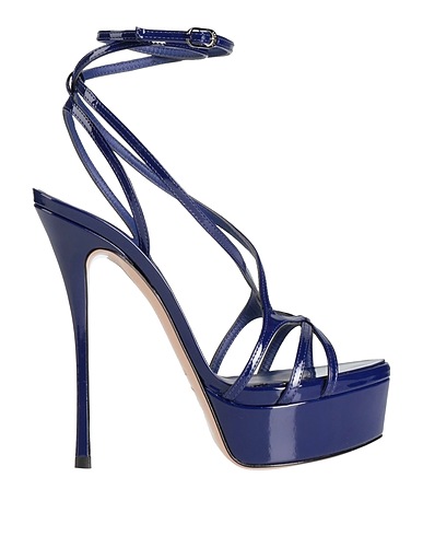 LE SILLA Sandals Navy blue Calfskin
