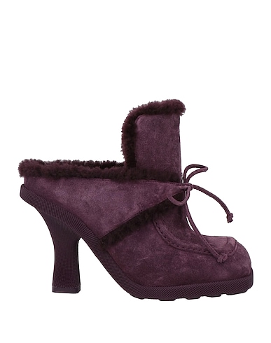 BURBERRY Mules and clogs Purple Leather