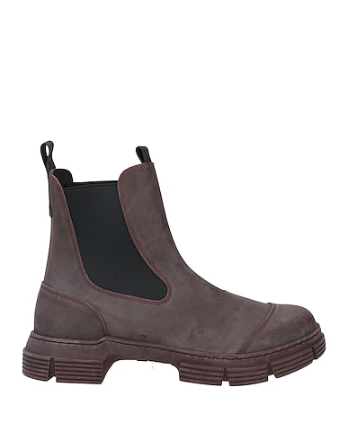 GANNI Ankle boot Plum Rubber