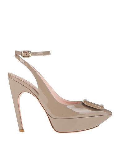 ROGER VIVIER Décolleté Khaki Pelle
