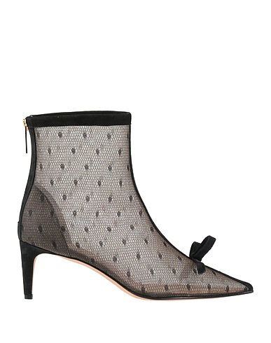 RED(V) Ankle boot Black Textile fibers, Leather