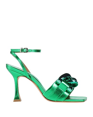 VALINI Sandali Verde Pelle