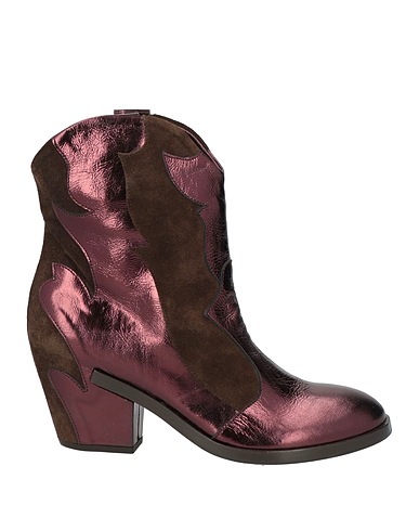 DEL CARLO Ankle boot Dark brown Leather