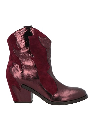 DEL CARLO Ankle boot Burgundy Leather