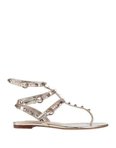 VALENTINO GARAVANI Flip flops Platinum Leather