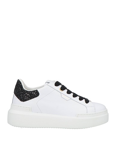 ED PARRISH Sneakers White Leather, Other Fibres