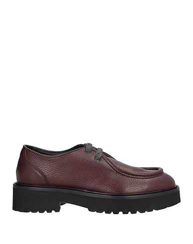 DOUCAL'S Laced shoes Burgundy Leather