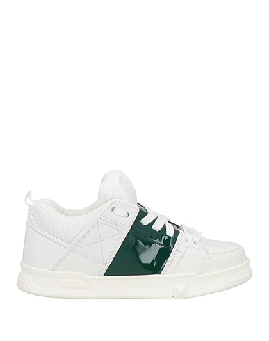 VALENTINO GARAVANI Sneakers White Leather, Textile fibres