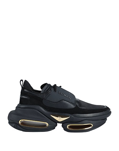 BALMAIN Sneakers Black Cow leather, Polyester, Thermoplastic polyurethane, Polyurethane