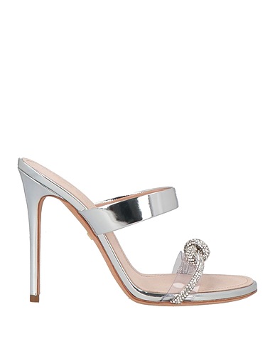 GIAMBATTISTA VALLI Sandals Silver Leather, Plastic