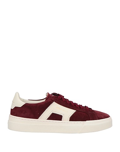SANTONI Sneakers Burgundy Leather