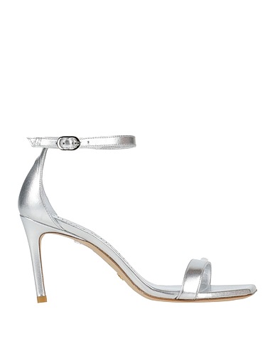 STUART WEITZMAN Sandals Silver Leather