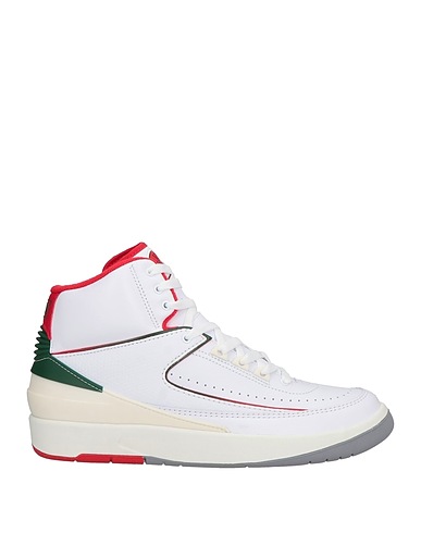 JORDAN Sneakers White Leather, Textile fibers