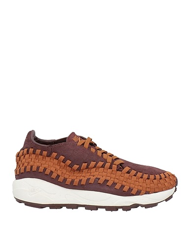 NIKE Sneakers Schokobraun Leder, Gewebefasern