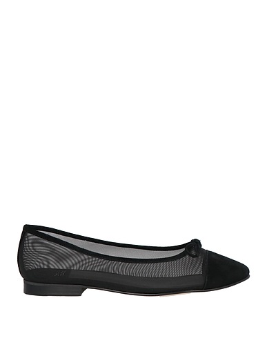 JEFFREY CAMPBELL Ballet flats Black Leather, Textile fibres