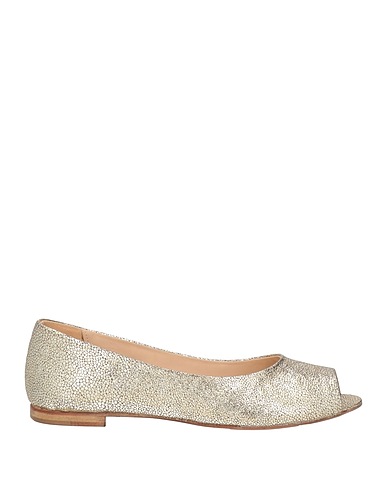PREVENTI Ballet flats Gold Leather