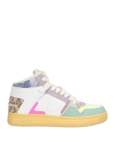 PHILIPPE MODEL Sneakers Sage green Textile fibres, Leather