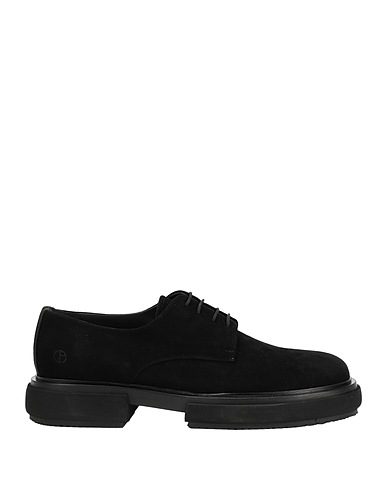 GIORGIO ARMANI Laced shoes Black 100% Goat skin