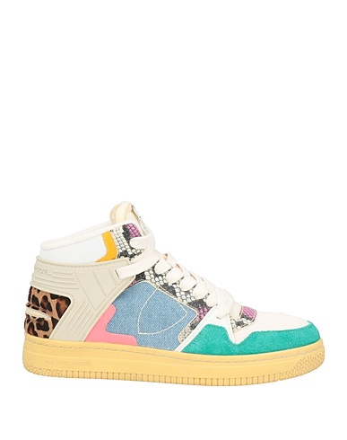 PHILIPPE MODEL Sneakers Emerald green Textile fibers, Leather