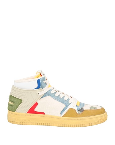 PHILIPPE MODEL Sneakers Military green Leather, Textile fibers