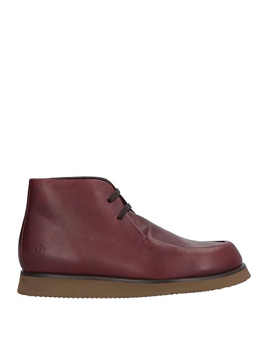 GIORGIO ARMANI Ankle boot Burgundy 100% Cow leather, Cowhide