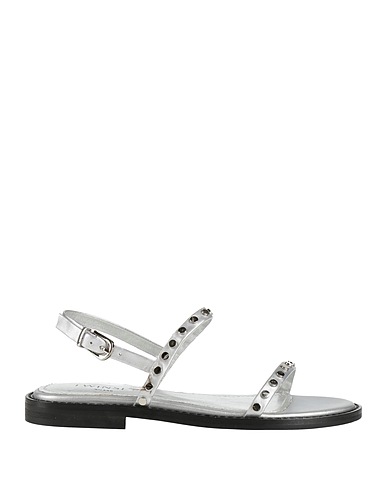 TWINSET Sandals Silver Leather