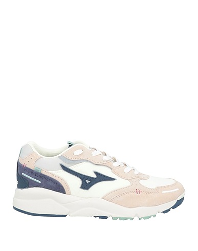 MIZUNO Sneakers Off white Pigskin, Textile fibres