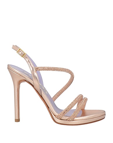 ALBANO Sandals Rose gold Textile fibres