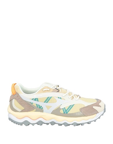 MIZUNO Sneakers Jaune pastel Cuir, Fibres textiles