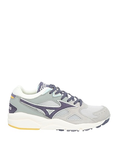 MIZUNO Sneakers Light grey Pigskin, Textile fibres