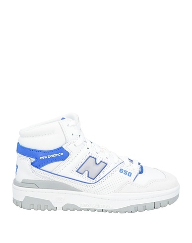NEW BALANCE Sneakers White Leather, Textile fibres