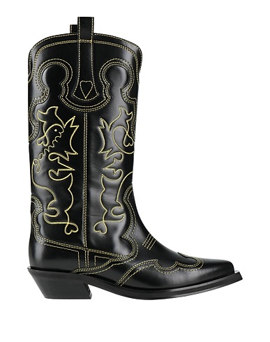 GANNI Boots Black Leather