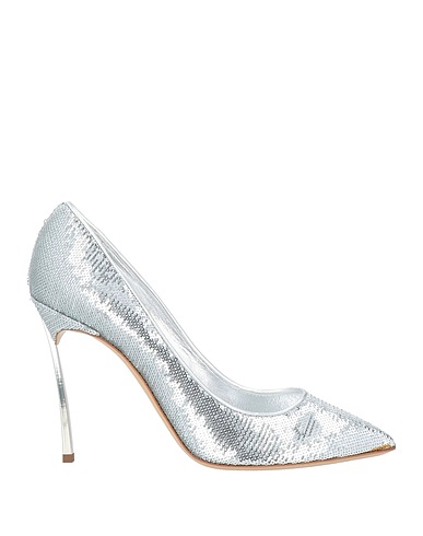 CASADEI Pumps Silber Gewebefasern