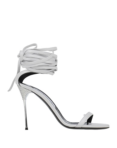 AREA x SERGIO ROSSI Sandals White Leather
