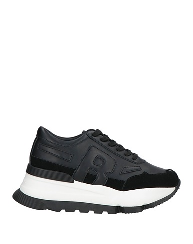 RUCOLINE Sneakers Black Leather, Other Fibres