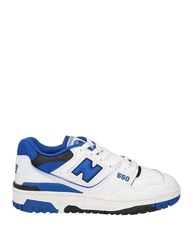 NEW BALANCE Sneakers White Leather, Textile fibres