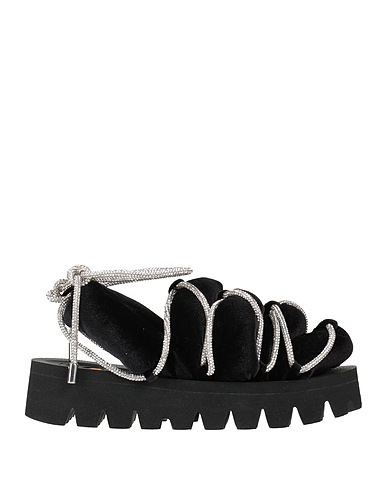 AHDIID Sandals Black Textile fibers