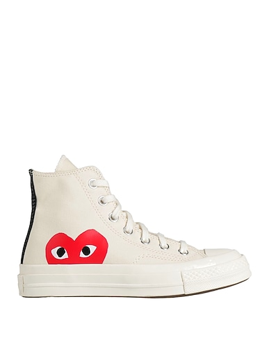 CONVERSE x COMME des GARÇONS PLAY Sneakers Ivory Textile fibers