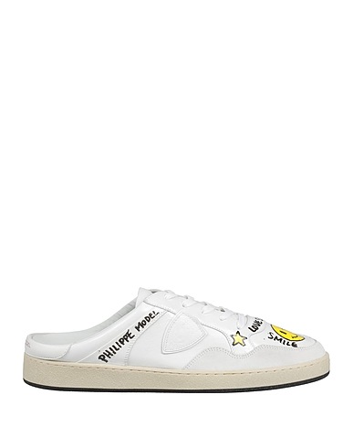 PHILIPPE MODEL Sneakers White Leather, Textile fibres