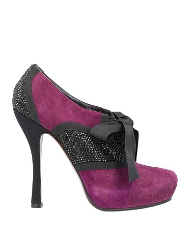 RENE' CAOVILLA Laced shoes Purple Leather