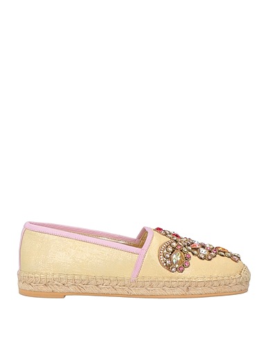 RENE' CAOVILLA Espadrilles Beige Calfskin, Textile fibers