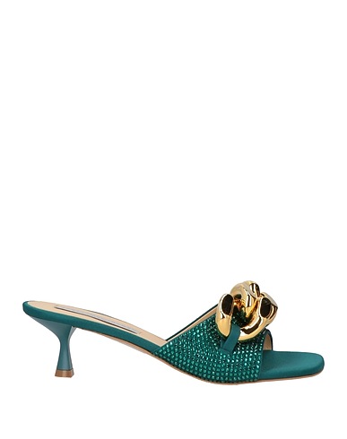 STELLA McCARTNEY Sandals Deep teal Textile fibers