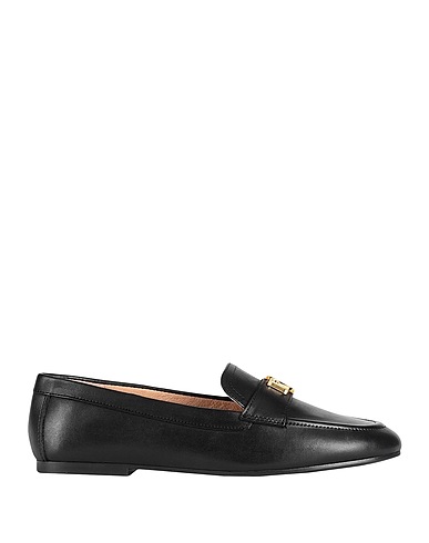 LAUREN RALPH LAUREN Loafers AVERI III BURNISHED LEATHER LOAFER
 Black 100% Cow leather