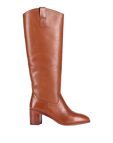 LAUREN RALPH LAUREN Stiefel CARLA BURNISHED LEATHER RIDINGTK! BOOT
 Lederfarben 100% Rindsleder
